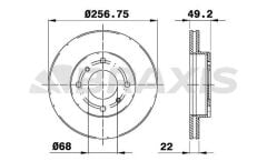 Braxis ON FREN AYNASI HAVALI NISSAN PRIMERA P11 96-01 ALMERA 00-> (257X4)