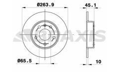 Braxis ARKA FREN DISKI 264mm X 10mm OPEL ZAFIRA B 1.6I 1.6T